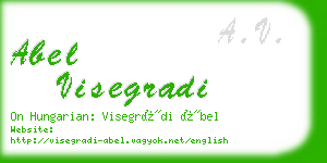 abel visegradi business card